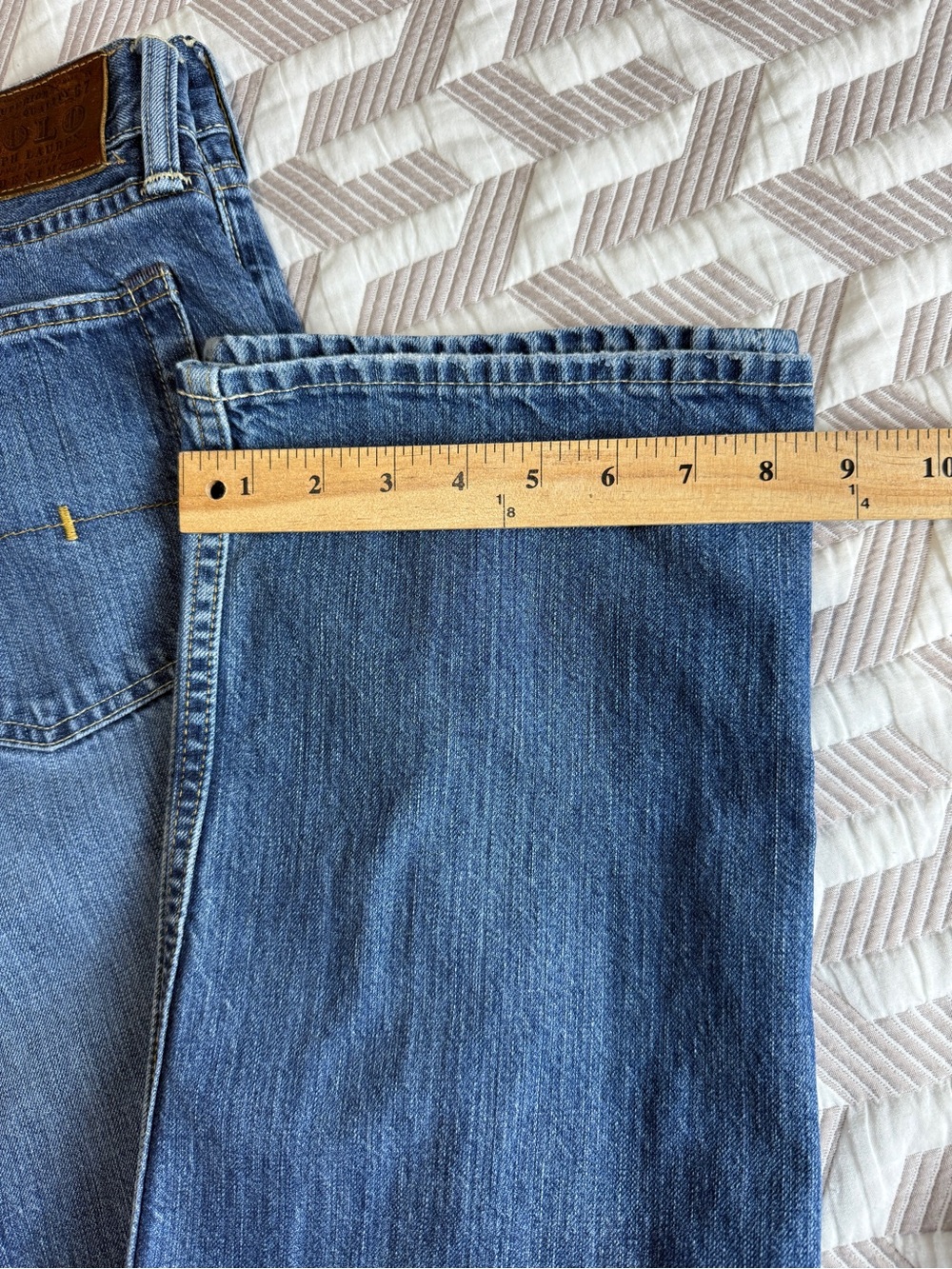 Polo Ralph Lauren Jeans 867 Classic Fit Blue Denim Mens 33x32 Vintage Style - Picture 8 of 8